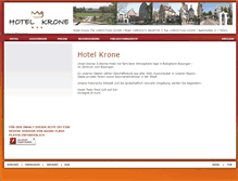 Tablet Screenshot of hotel-krone-bibi.de